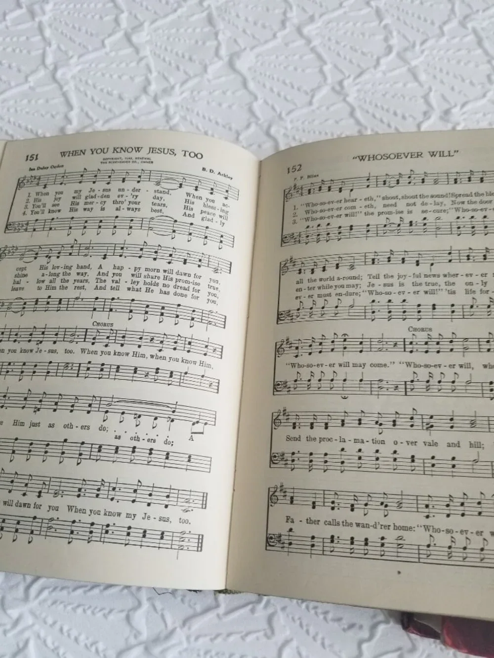 Vintage Hymnal bundle Christian songs music two books